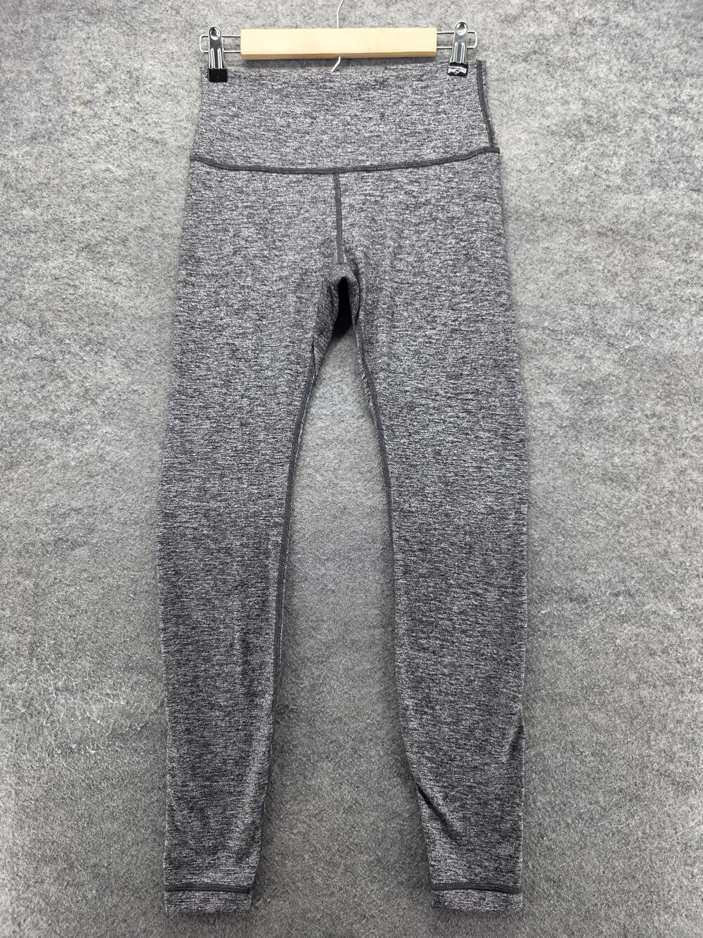 Lululemon Leggings Womens 8 Heather Gray High Rise Yoga Pants Athletic Ankle
